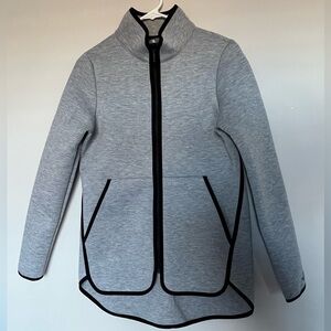 The North Face Gray Zip-Up Jacket with Black Trim
